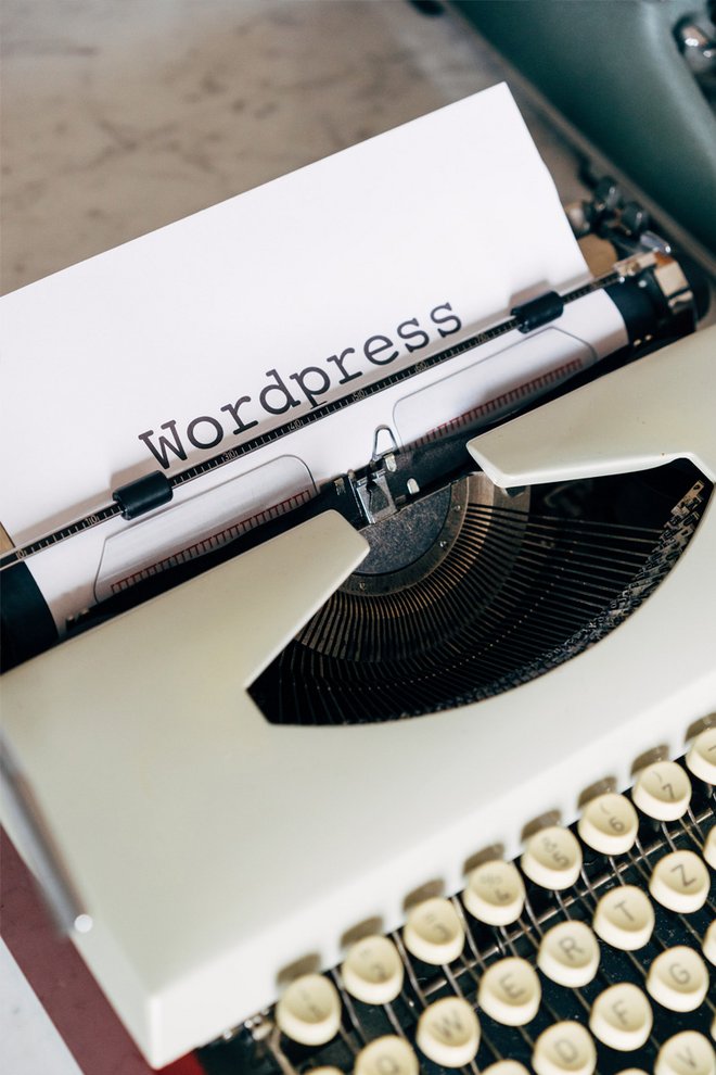 Wordpress geschrieben auf Schreibmaschine