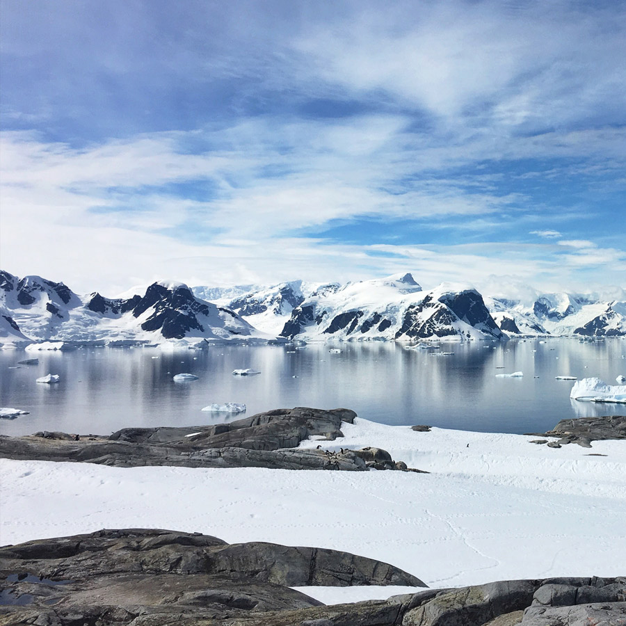 Eislandschaft mit Gletschern